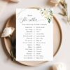 White Flowers Bridal Shower Games, Set of 3 Games, Printable File, Edit Yourself, SH172
