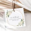 White Flowers Favor Tags, Gift Tags, Bridal Shower, Printable File, Edit Yourself, SH172