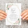 Pink Flowers Bridal Shower Invitation, Bridal Stationery, Printable File, Edit Yourself, SH174