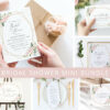 Pink Flowers and Gold Confetti Bridal Shower Mini Bundle, Printable File, Edit Yourself, SH175