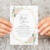 Pink Flowers and Gold Confetti Bridal Shower Invitation, Bridal Stationery, Printable File, Edit Yourself, SH175 Pink Flowers and Gold Confetti Bridal Shower Invitation, Bridal Stationery, Printable File, Edit Yourself, SH175