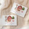 Farm Animals and Red Barn Thank You Card, First Birthday, Girl Birthday, Printable File, Edit Yourself, SH115 Farm Animals and Red Barn Thank You Card, First Birthday, Girl Birthday, Printable File, Edit Yourself, SH115