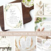 White Flowers Bridal Shower Mini Bundle, Printable File, Edit Yourself, SH172 White Flowers Bridal Shower Mini Bundle, Printable File, Edit Yourself, SH172