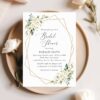 White Flowers Bridal Shower Invitation, Bridal Stationery, Printable File, Edit Yourself, SH172 White Flowers Bridal Shower Invitation, Bridal Stationery, Printable File, Edit Yourself, SH172