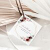 Burgundy and Pink Flowers Favor Tags, Gift Tags, Party Tags, Bridal Shower, Printable File, Edit Yourself, SH179