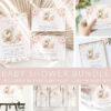 Cute Bunny and Pink Flowers Baby Shower Mini Bundle, Girl Baby Shower, Printable File, Edit Yourself, SH180 Cute Bunny and Pink Flowers Baby Shower Mini Bundle, Girl Baby Shower, Printable File, Edit Yourself, SH180