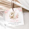 Cute Bunny and Pink Flowers Favor Tags, Gift Tags, Party Tags, Girl Baby Shower, Printable File, Edit Yourself, SH180 Cute Bunny and Pink Flowers Favor Tags, Gift Tags, Party Tags, Girl Baby Shower, Printable File, Edit Yourself, SH180