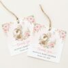 Cute Bunny and Pink Flowers Favor Tags, Gift Tags, Party Tags, Girl Baby Shower, Printable File, Edit Yourself, SH180 Cute Bunny and Pink Flowers Favor Tags, Gift Tags, Party Tags, Girl Baby Shower, Printable File, Edit Yourself, SH180