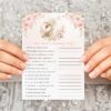 Cute Bunny and Pink Flowers Baby Shower Games, Set of 3 Games, Girl Baby Shower, Printable File, Edit Yourself, SH180 Cute Bunny and Pink Flowers Baby Shower Games, Set of 3 Games, Girl Baby Shower, Printable File, Edit Yourself, SH180