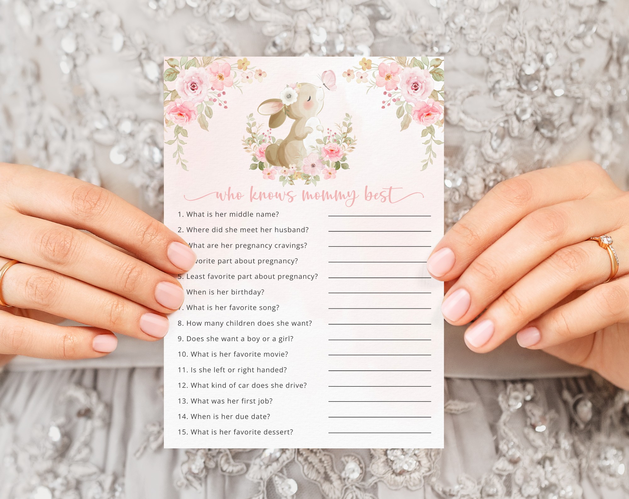 Cute Bunny and Pink Flowers Baby Shower Games, Set of 3 Games, Girl Baby Shower, Printable File, Edit Yourself, SH180 Cute Bunny and Pink Flowers Baby Shower Games, Set of 3 Games, Girl Baby Shower, Printable File, Edit Yourself, SH180