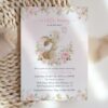 Cute Bunny and Pink Flowers Baby Shower Invitation, Girl Baby Shower, Printable File, Edit Yourself, SH180 Cute Bunny and Pink Flowers Baby Shower Invitation, Girl Baby Shower, Printable File, Edit Yourself, SH180