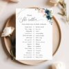 Navy and Pink Flowers Bridal Shower Games, Set of 3 Games, Printable File, Edit Yourself, SH181