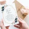 Navy and Pink Flowers Bridal Shower Invitation, Bridal Stationery, Printable File, Edit Yourself, SH181 Navy and Pink Flowers Bridal Shower Invitation, Bridal Stationery, Printable File, Edit Yourself, SH181