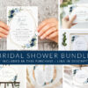 Navy and Blue Flowers Bridal Shower Mini Bundle, Printable File, Edit Yourself, SH183
