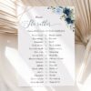 Navy and Blue Flowers Bridal Shower Games, Set of 3 Games, Printable File, Edit Yourself, SH183