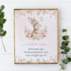 Baby Bunny and Pink Flowers Custom Sign, Printable File, Edit Yourself, SH184 SH186 Baby Bunny and Pink Flowers Custom Sign, Printable File, Edit Yourself, SH184 SH186