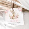 Baby Bunny and Pink Flowers Favor Tags, Gift Tags, Party Tags, Girl Baby Shower, Printable File, Edit Yourself, SH184 Baby Bunny and Pink Flowers Favor Tags, Gift Tags, Party Tags, Girl Baby Shower, Printable File, Edit Yourself, SH184