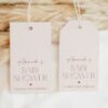 Minimal Boho Favor Tags, Gift Tags, Party Tags, Girl Baby Shower, Printable File, Edit Yourself, SH185