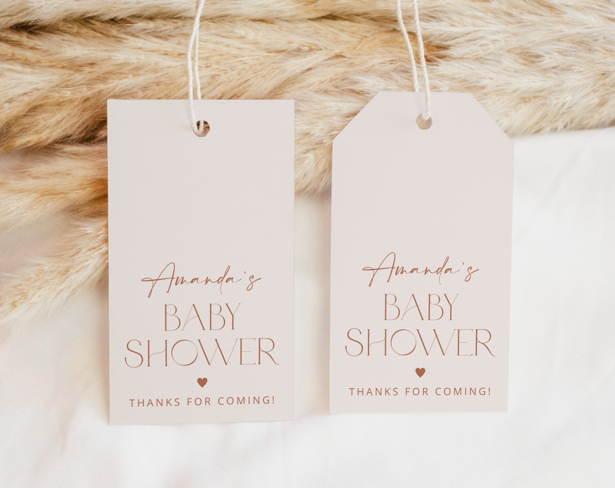 Minimal Boho Favor Tags, Gift Tags, Party Tags, Girl Baby Shower, Printable File, Edit Yourself, SH185