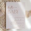 Minimal Boho Baby Shower Invitation, Girl Baby Shower, Printable File, Edit Yourself, SH185 Minimal Boho Baby Shower Invitation, Girl Baby Shower, Printable File, Edit Yourself, SH185