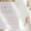 Minimal Boho Baby Shower Invitation, Girl Baby Shower, Printable File, Edit Yourself, SH185 Minimal Boho Baby Shower Invitation, Girl Baby Shower, Printable File, Edit Yourself, SH185