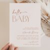 Minimal Boho Baby Shower Invitation, Girl Baby Shower, Printable File, Edit Yourself, SH185 Minimal Boho Baby Shower Invitation, Girl Baby Shower, Printable File, Edit Yourself, SH185