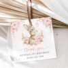 Baby Bunny and Pink Flowers Favor Tags, First Birthday, Girl Birthday, Printable File, Edit Yourself, SH186 Baby Bunny and Pink Flowers Favor Tags, First Birthday, Girl Birthday, Printable File, Edit Yourself, SH186
