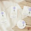 Purple Balloon Favor Tags, Gift Tags, Party Tags, Girl Baby Shower, Printable File, Edit Yourself, SH187