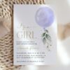 Purple Balloon Baby Shower Invitation, Girl Baby Shower, Printable File, Edit Yourself, SH187 Purple Balloon Baby Shower Invitation, Girl Baby Shower, Printable File, Edit Yourself, SH187