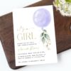Purple Balloon Baby Shower Invitation, Girl Baby Shower, Printable File, Edit Yourself, SH187 Purple Balloon Baby Shower Invitation, Girl Baby Shower, Printable File, Edit Yourself, SH187