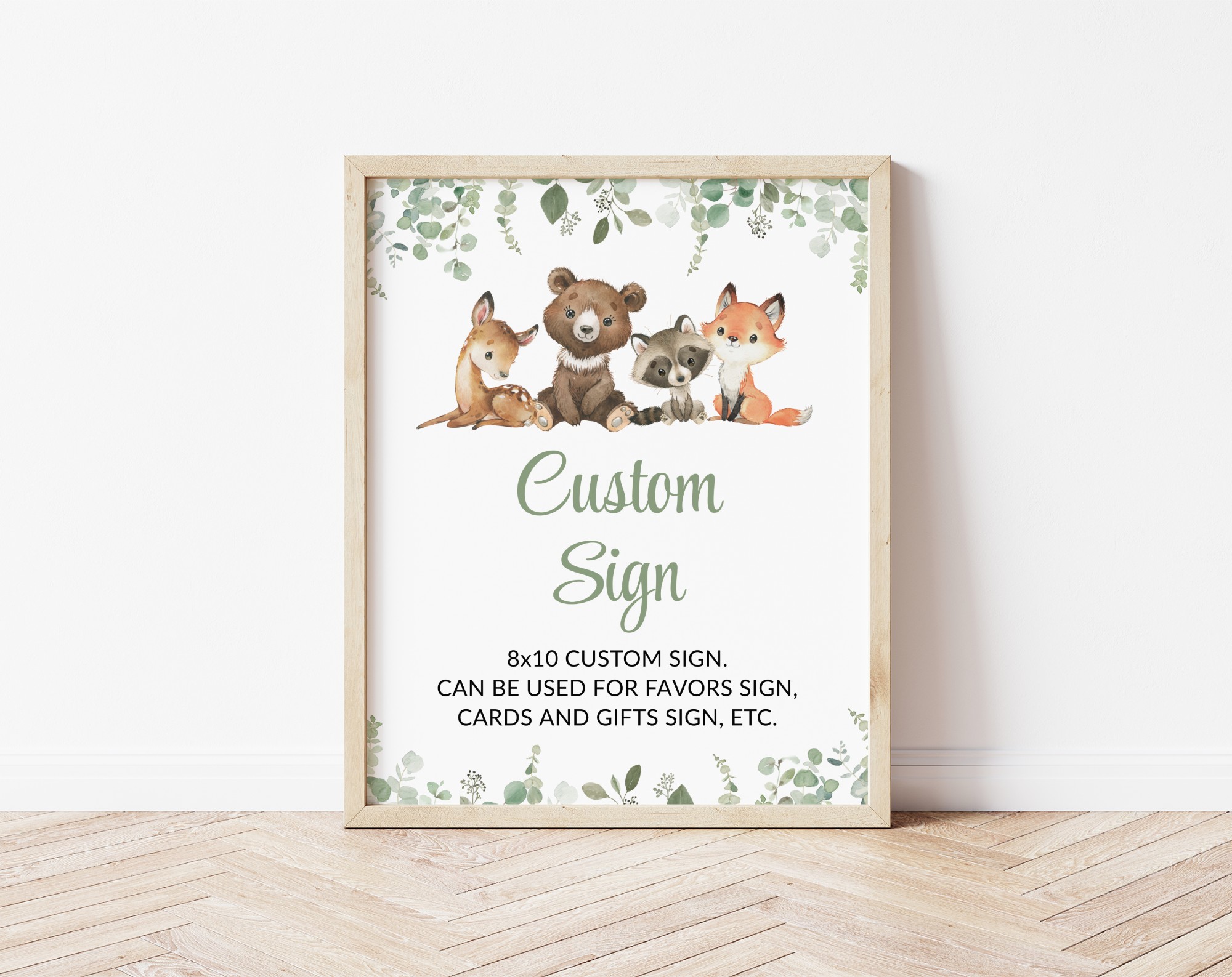 Forest Animals Custom Sign, Baby Shower Sign, Gender Neutral Baby Shower, Printable File, Edit Yourself, SH188 Forest Animals Custom Sign, Baby Shower Sign, Gender Neutral Baby Shower, Printable File, Edit Yourself, SH188