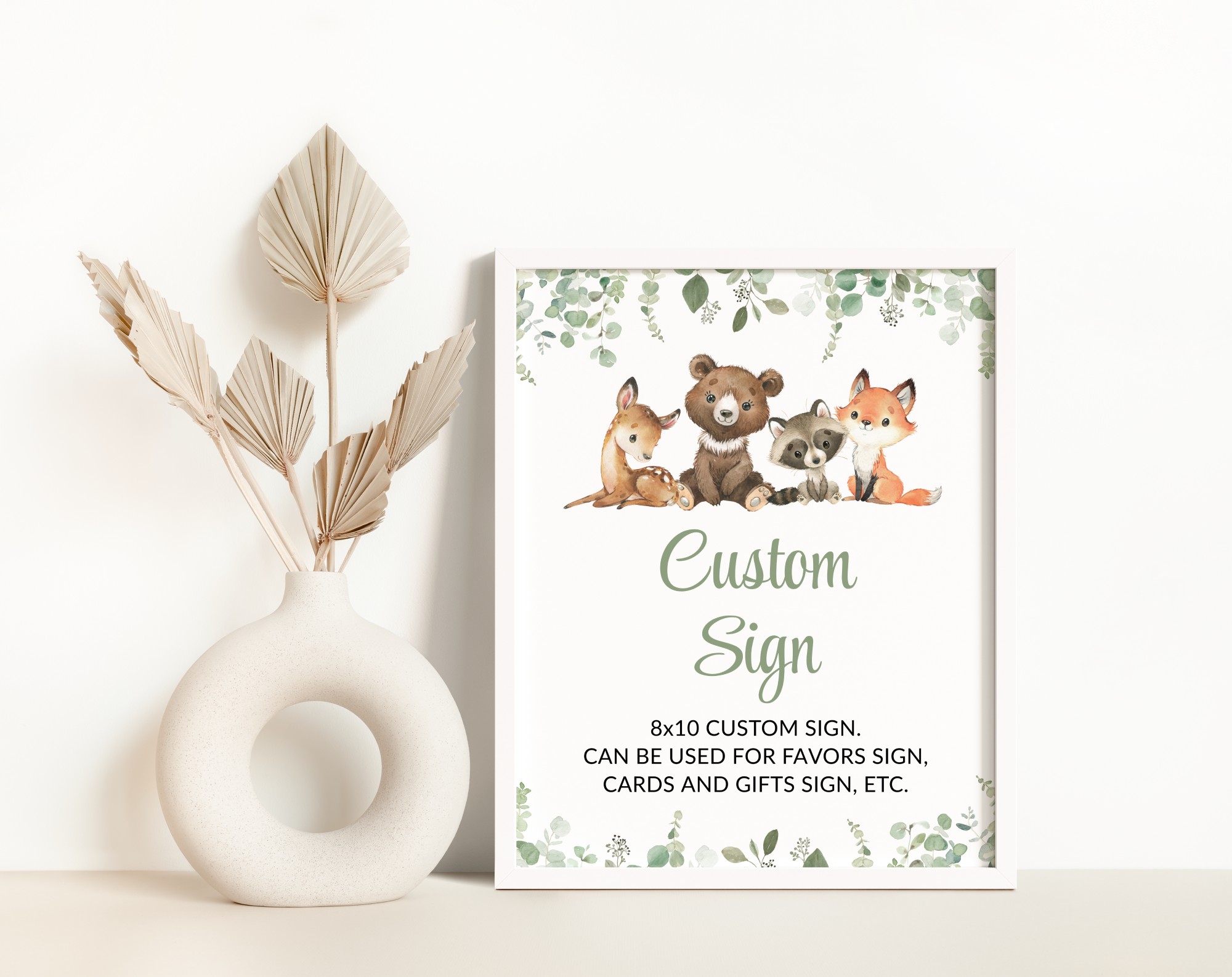 Forest Animals Custom Sign, Baby Shower Sign, Gender Neutral Baby Shower, Printable File, Edit Yourself, SH188 Forest Animals Custom Sign, Baby Shower Sign, Gender Neutral Baby Shower, Printable File, Edit Yourself, SH188