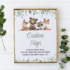 Forest Animals Custom Sign, Baby Shower Sign, Gender Neutral Baby Shower, Printable File, Edit Yourself, SH188 Forest Animals Custom Sign, Baby Shower Sign, Gender Neutral Baby Shower, Printable File, Edit Yourself, SH188