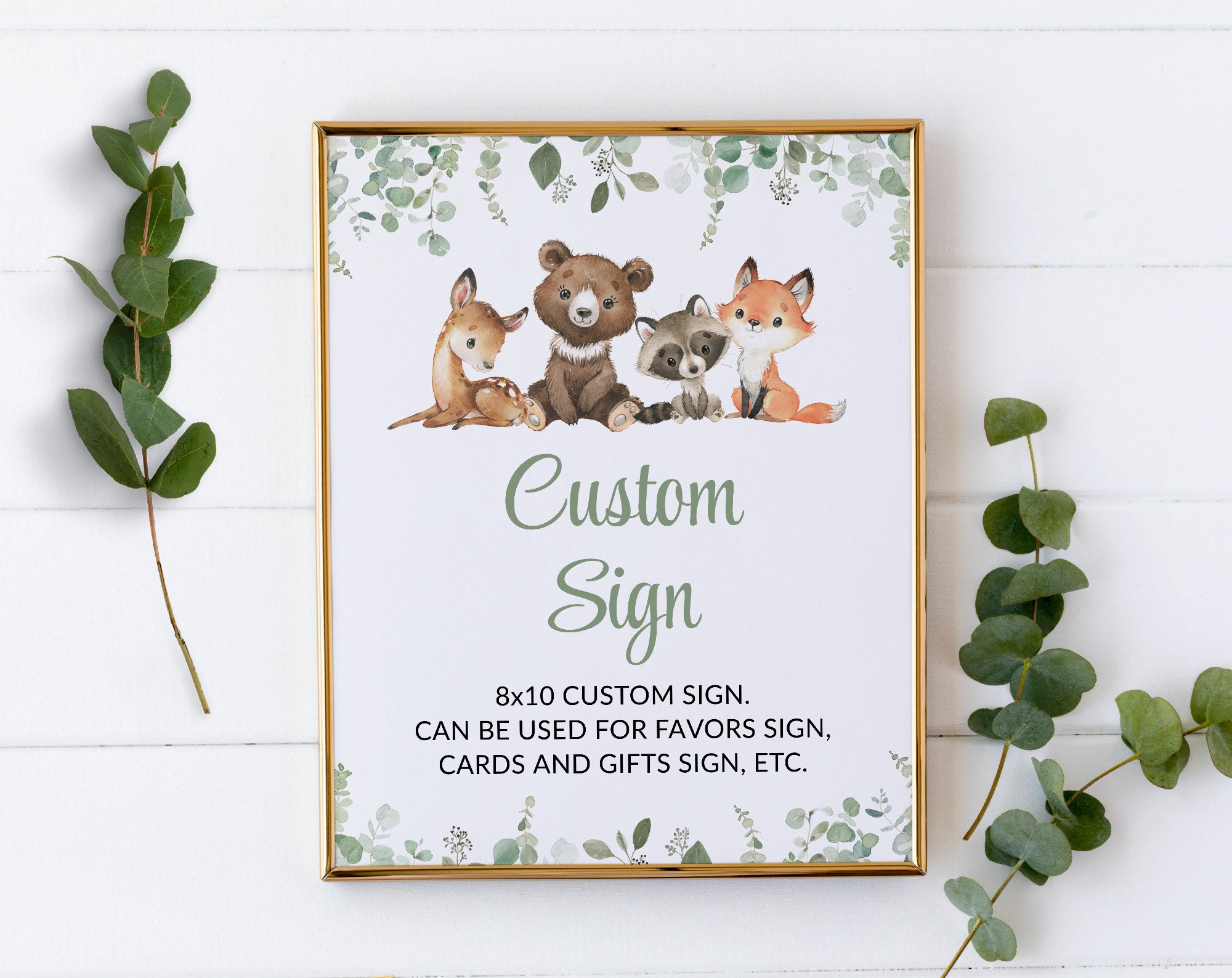 Forest Animals Custom Sign, Baby Shower Sign, Gender Neutral Baby Shower, Printable File, Edit Yourself, SH188 Forest Animals Custom Sign, Baby Shower Sign, Gender Neutral Baby Shower, Printable File, Edit Yourself, SH188