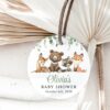 Forest Animals Favor Tags, Gift Tags, Gender Neutral Baby Shower, Printable File, Edit Yourself, SH188