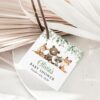 Forest Animals Favor Tags, Gift Tags, Gender Neutral Baby Shower, Printable File, Edit Yourself, SH188