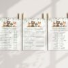 Forest Animals Baby Shower Games, Set of 3 Games, Gender Neutral Baby Shower, Printable File, Edit Yourself, SH188 Forest Animals Baby Shower Games, Set of 3 Games, Gender Neutral Baby Shower, Printable File, Edit Yourself, SH188