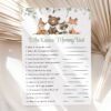 Forest Animals Baby Shower Games, Set of 3 Games, Gender Neutral Baby Shower, Printable File, Edit Yourself, SH188 Forest Animals Baby Shower Games, Set of 3 Games, Gender Neutral Baby Shower, Printable File, Edit Yourself, SH188