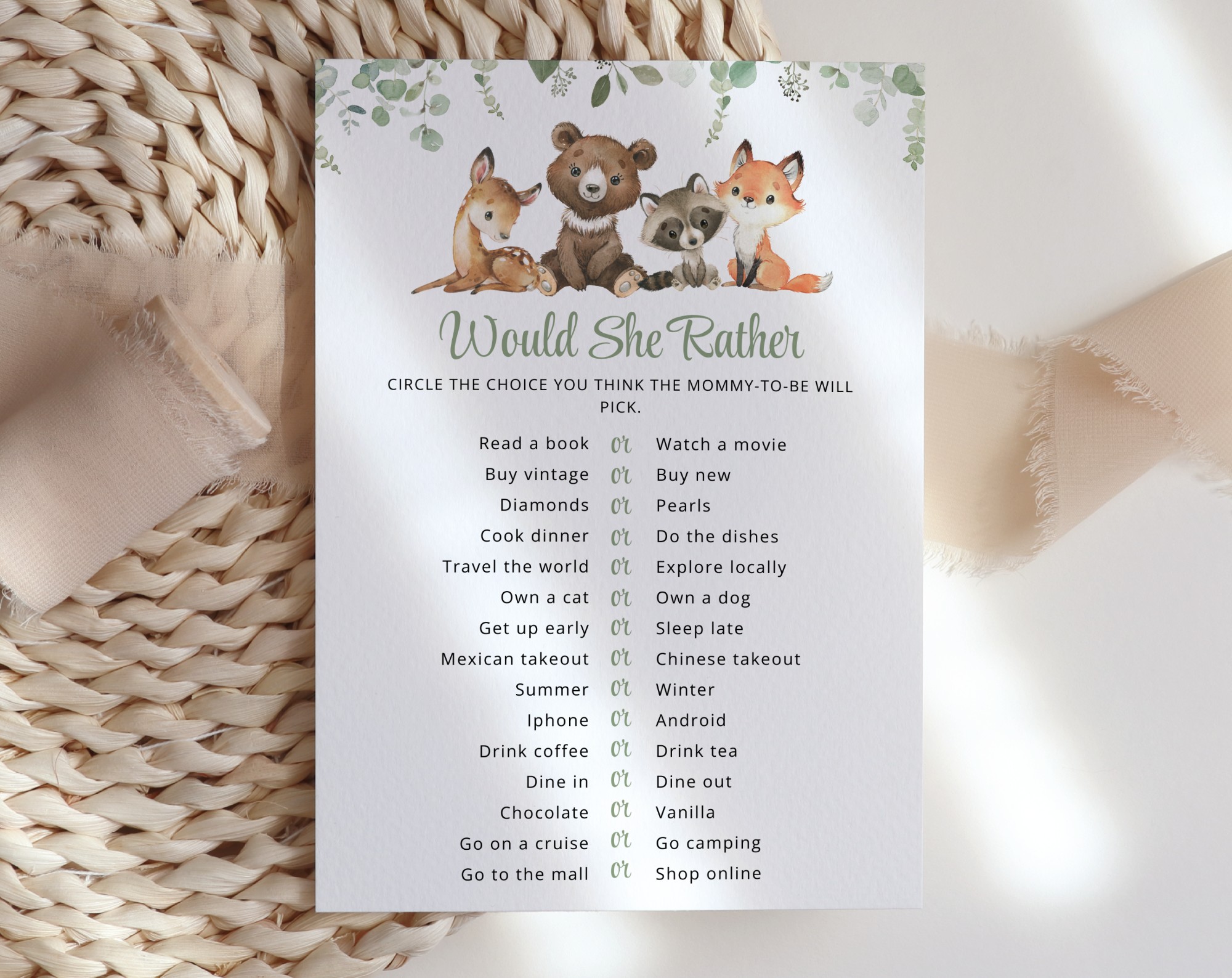 Forest Animals Baby Shower Games, Set of 3 Games, Gender Neutral Baby Shower, Printable File, Edit Yourself, SH188 Forest Animals Baby Shower Games, Set of 3 Games, Gender Neutral Baby Shower, Printable File, Edit Yourself, SH188