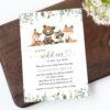 Forest Animals Baby Shower Invitation, Gender Neutral Baby Shower, Printable File, Edit Yourself, SH188 Forest Animals Baby Shower Invitation, Gender Neutral Baby Shower, Printable File, Edit Yourself, SH188