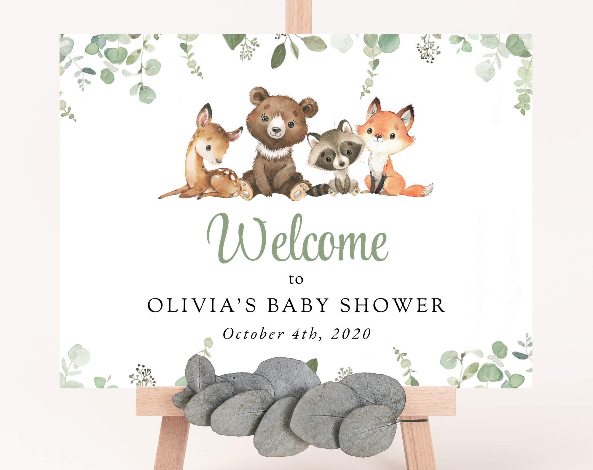 Forest Animals Welcome Sign, Baby Shower Sign, Gender Neutral Baby Shower, Printable File, Edit Yourself, SH188 Forest Animals Welcome Sign, Baby Shower Sign, Gender Neutral Baby Shower, Printable File, Edit Yourself, SH188