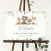 Forest Animals Welcome Sign, Baby Shower Sign, Gender Neutral Baby Shower, Printable File, Edit Yourself, SH188 Forest Animals Welcome Sign, Baby Shower Sign, Gender Neutral Baby Shower, Printable File, Edit Yourself, SH188