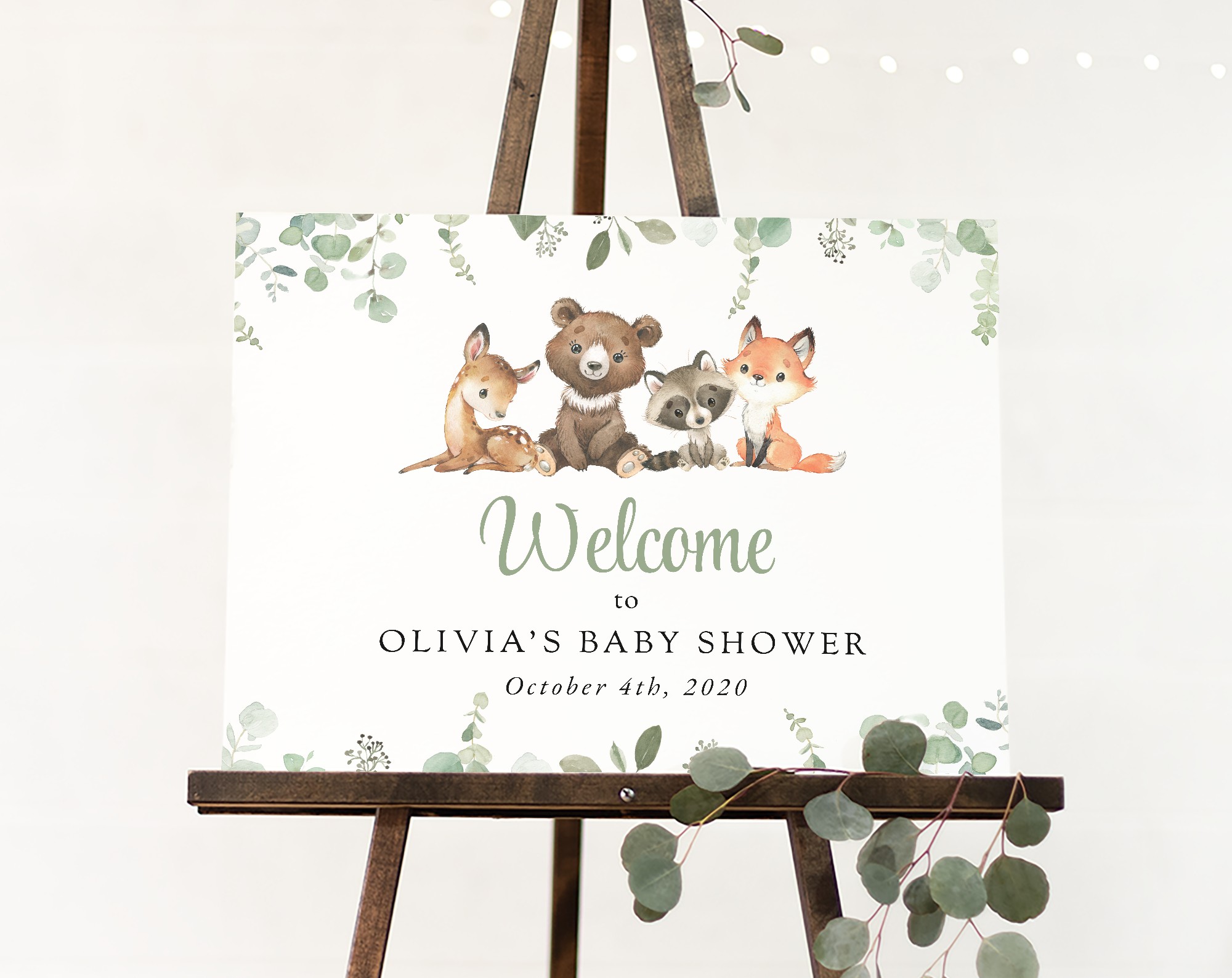 Forest Animals Welcome Sign, Baby Shower Sign, Gender Neutral Baby Shower, Printable File, Edit Yourself, SH188 Forest Animals Welcome Sign, Baby Shower Sign, Gender Neutral Baby Shower, Printable File, Edit Yourself, SH188