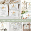 Safari Animals Baby Shower Mini Bundle, Gender Neutral Baby Shower, Printable File, Edit Yourself, SH189