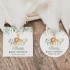 Safari Animals Favor Tags, Gift Tags, Gender Neutral Baby Shower, Printable File, Edit Yourself, SH189