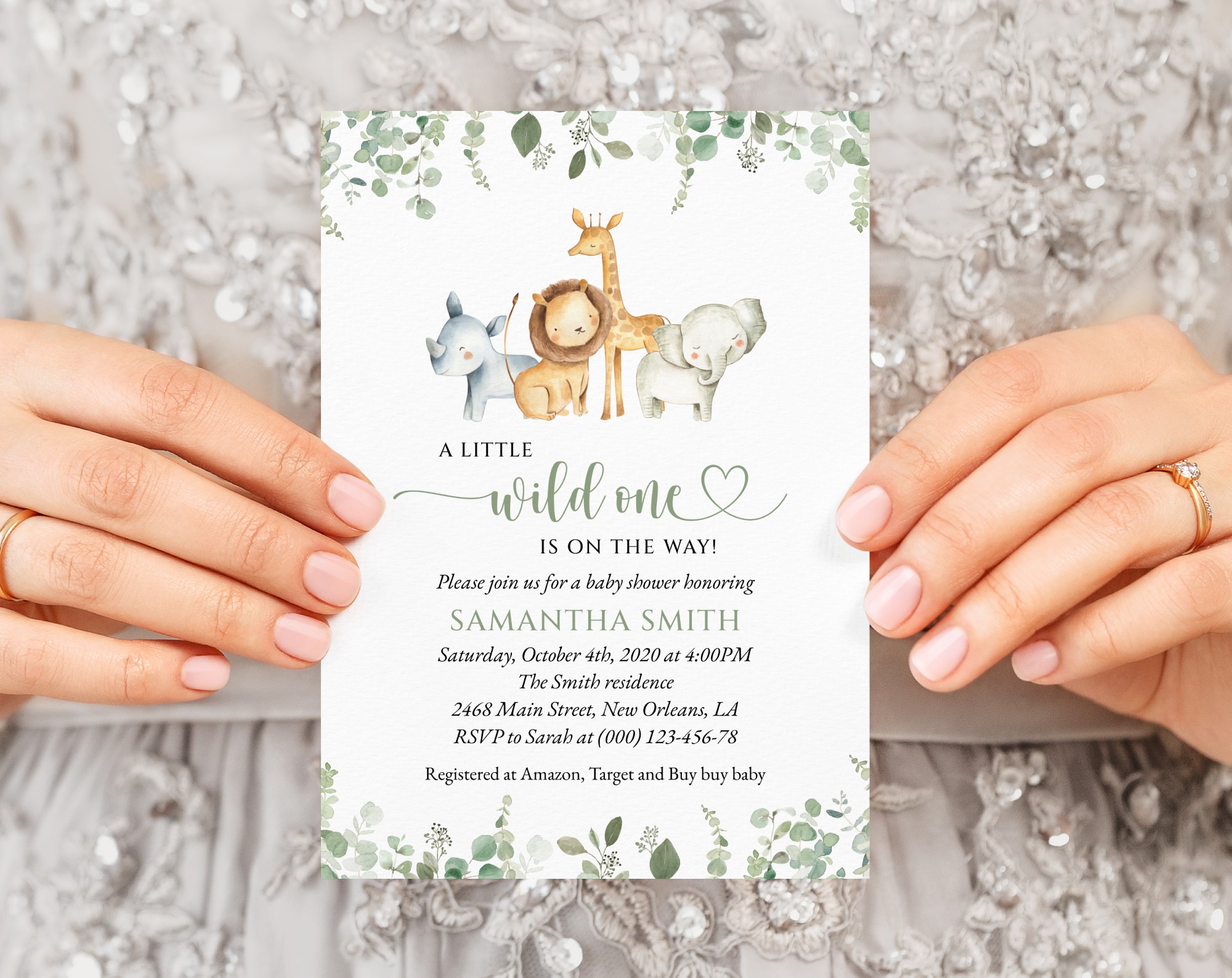Safari Animals Baby Shower Invitation, Gender Neutral Baby Shower, Printable File, Edit Yourself, SH189 Safari Animals Baby Shower Invitation, Gender Neutral Baby Shower, Printable File, Edit Yourself, SH189