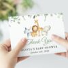 Safari Animals Thank You Card, Gender Neutral Baby Shower, Printable File, Edit Yourself, SH189