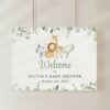 Safari Animals Welcome Sign, Baby Shower Sign, Gender Neutral Baby Shower, Printable File, Edit Yourself, SH189