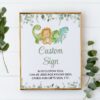 Cute Dinosaurs Custom Sign, Baby Shower Sign, Gender Neutral Baby Shower, Printable File, Edit Yourself, SH190
