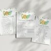 Cute Dinosaurs Baby Shower Games, Set of 3 Games, Gender Neutral Baby Shower, Printable File, Edit Yourself, SH190